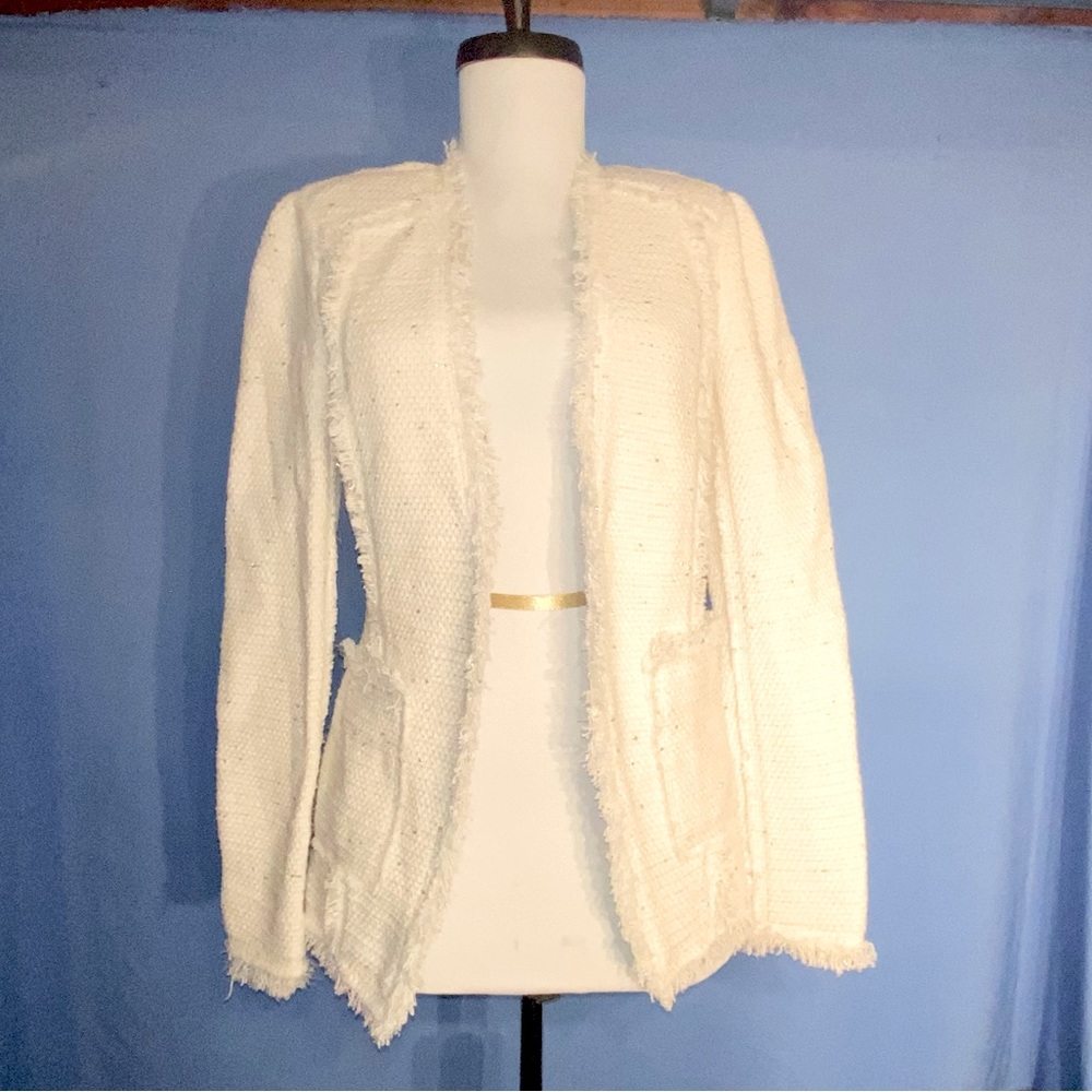 White Rebecca Taylor cotton tweed jacket - Small - New with tag